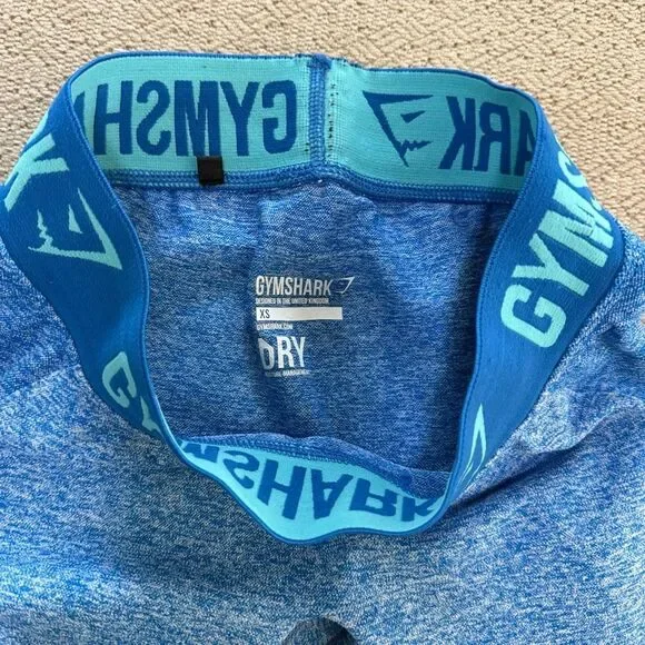 Gymshark Flex Dry Seamless Legging Blueberry Marl/Marine Blue Women's Size XS - Picture 6 of 11